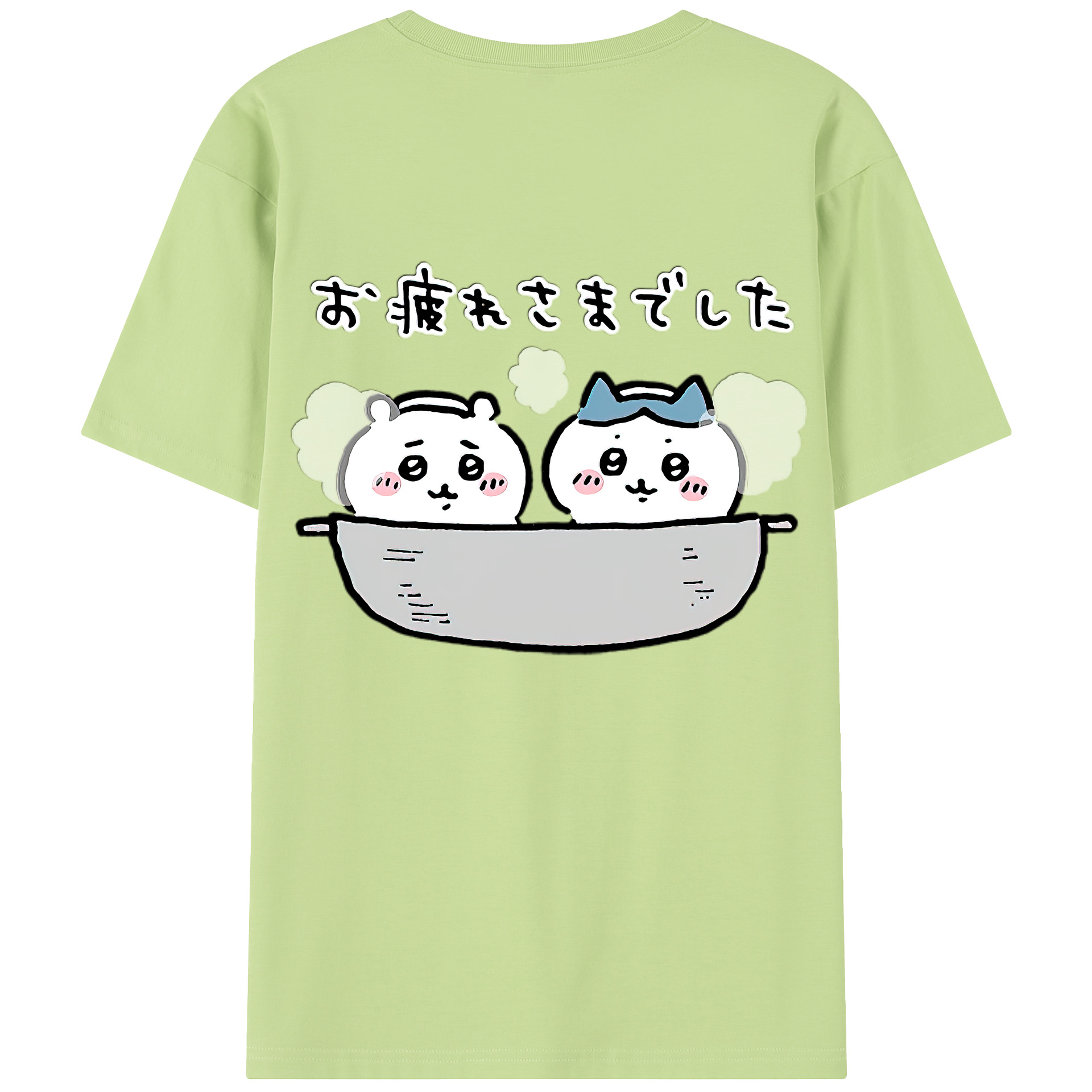 （画像用） ちいかわ ハチワレ Chii-kawa hachiware 綿100％半袖Tシャツ（背面プリント）
